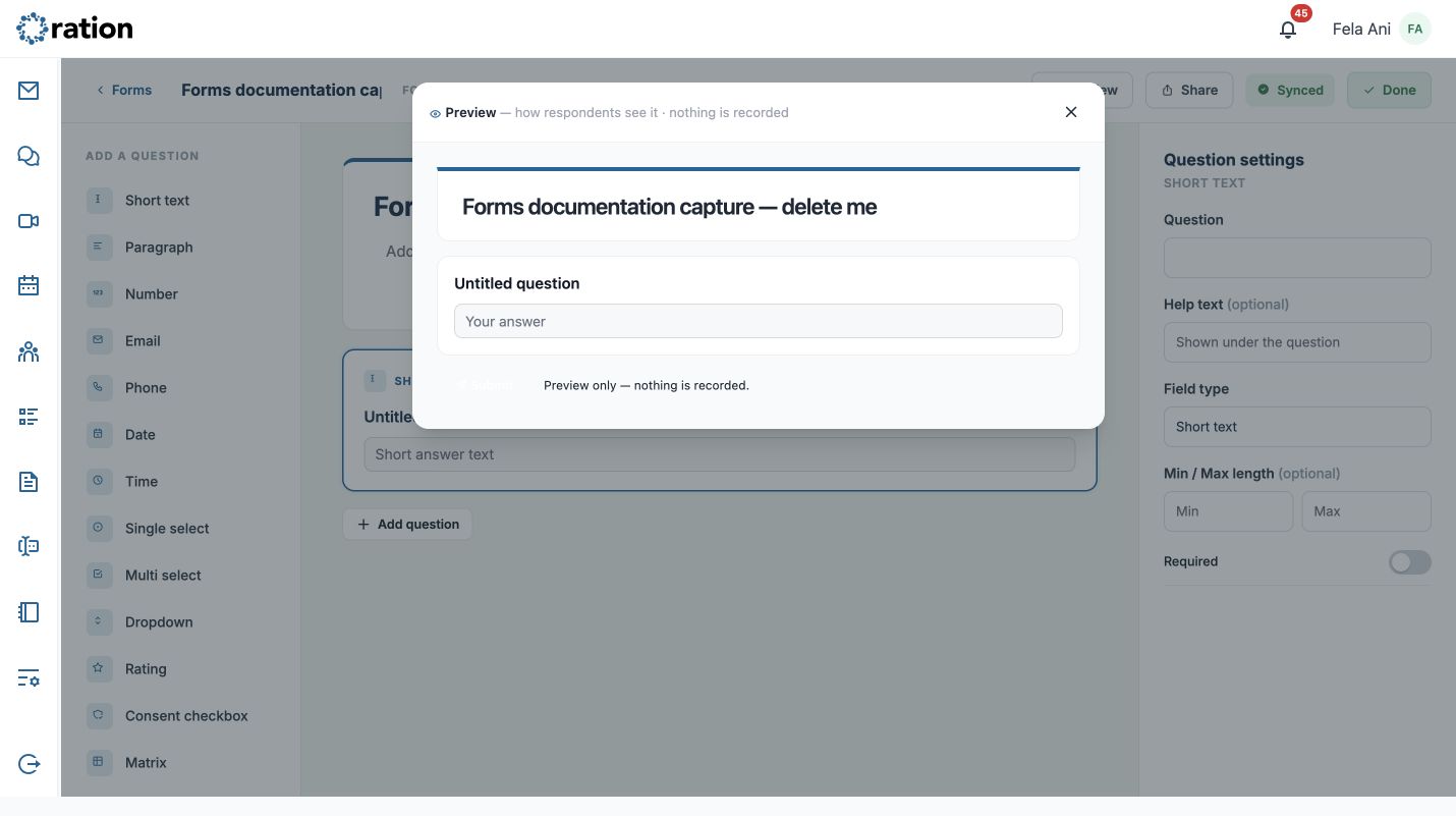 Respondent preview