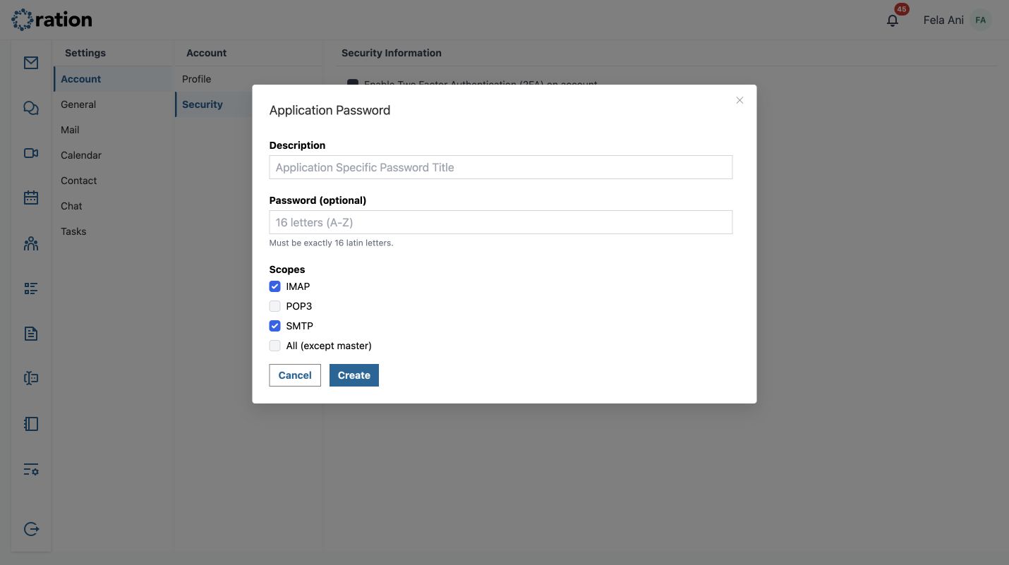 Application-password editor