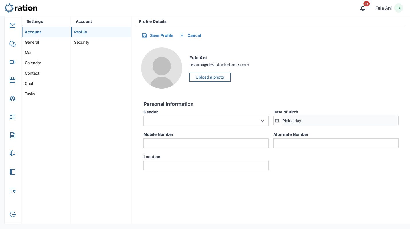 Profile editor
